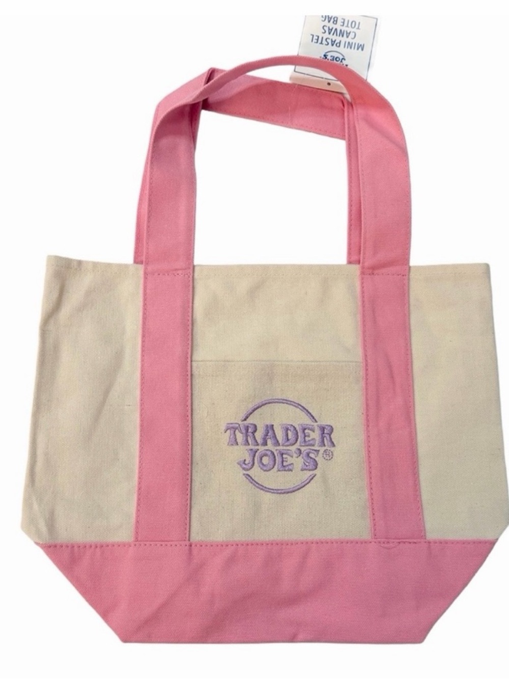 Trader Joe's Mini Pastel Pink Canvas Tote Bag (Limited
2026 Edition)